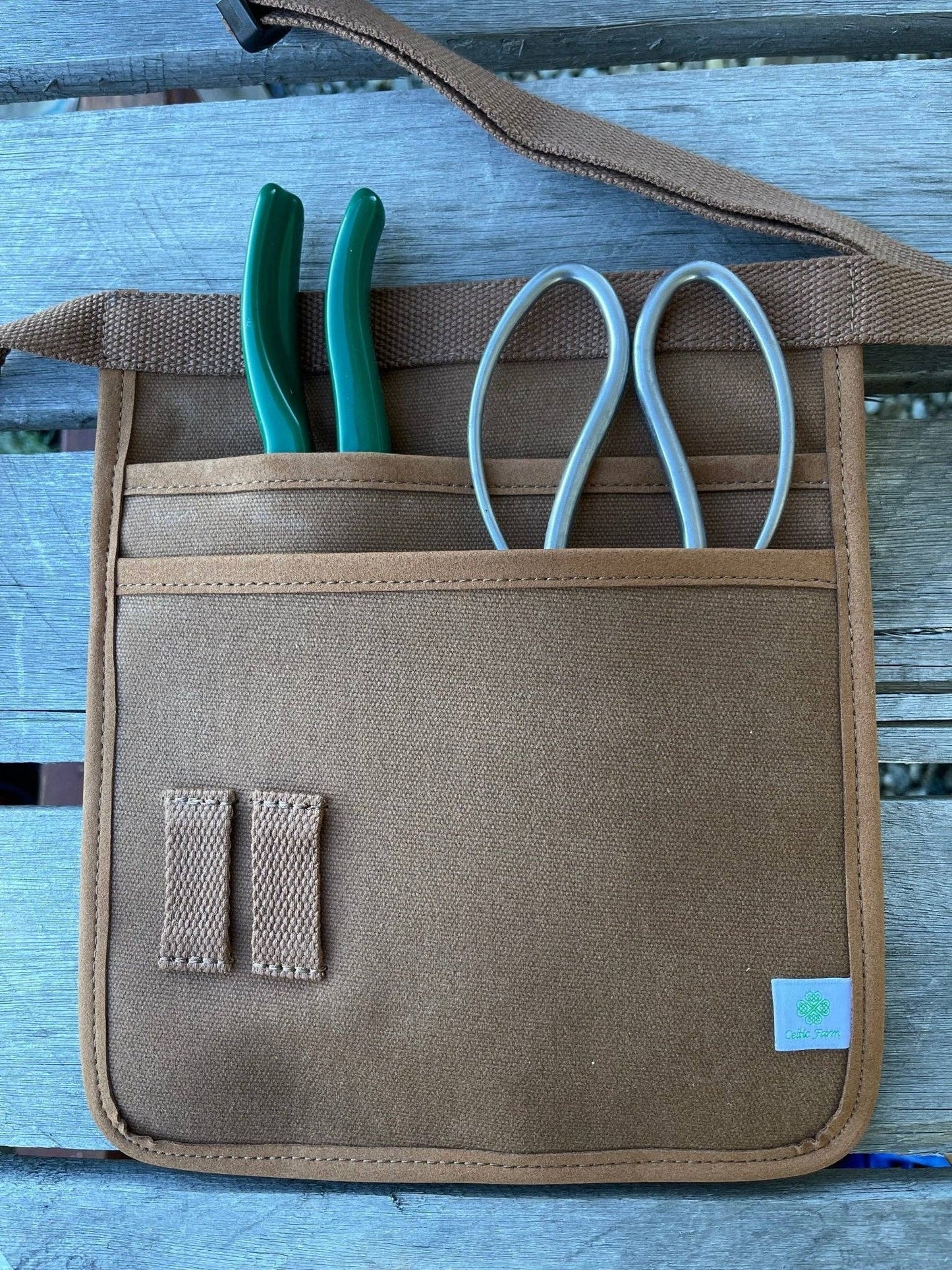 Celtic Farm LLC - Garden Tool Belt - Waxed Canvas for Gardening