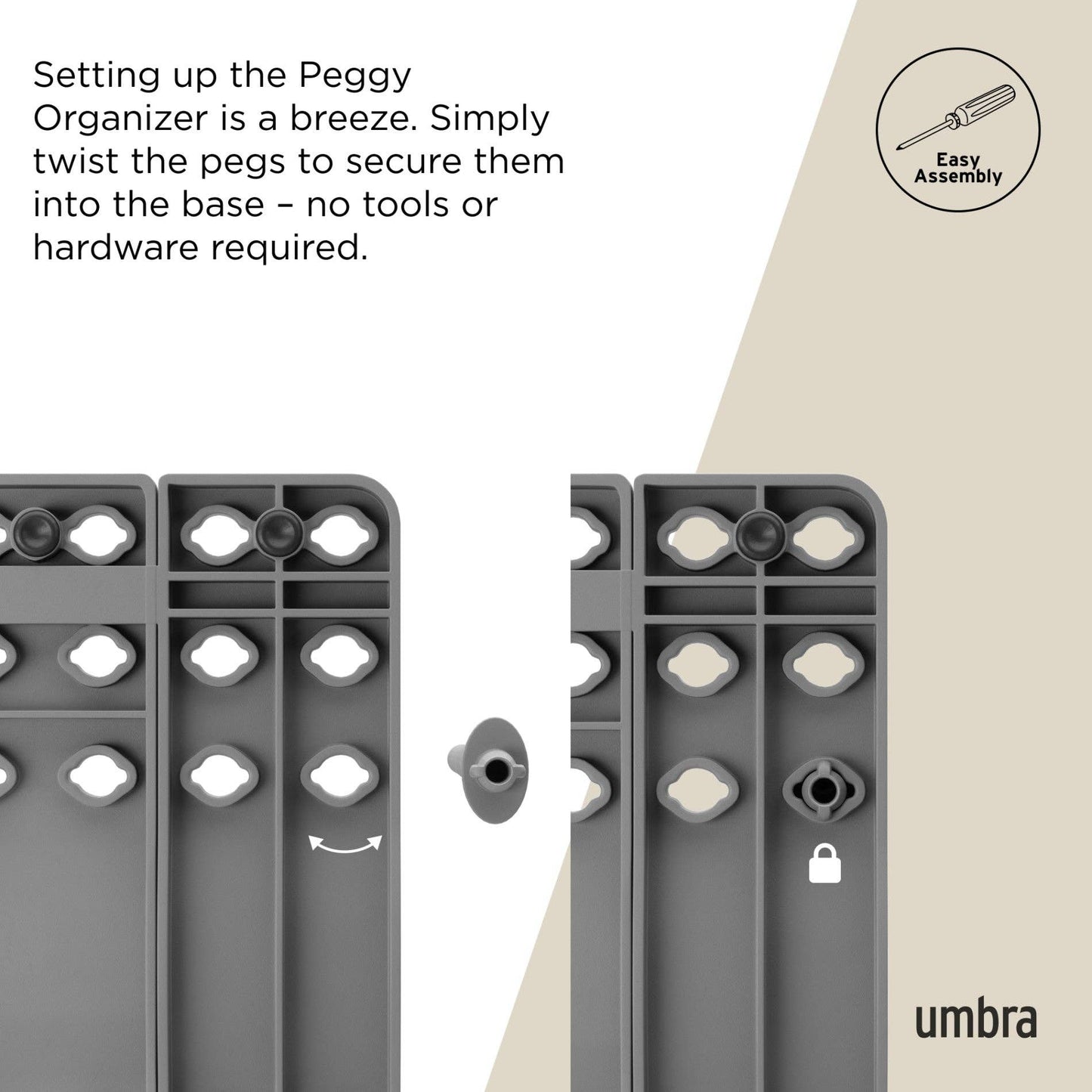 Umbra - Organizer Peggy Cookware Storage Rack for Kitchen