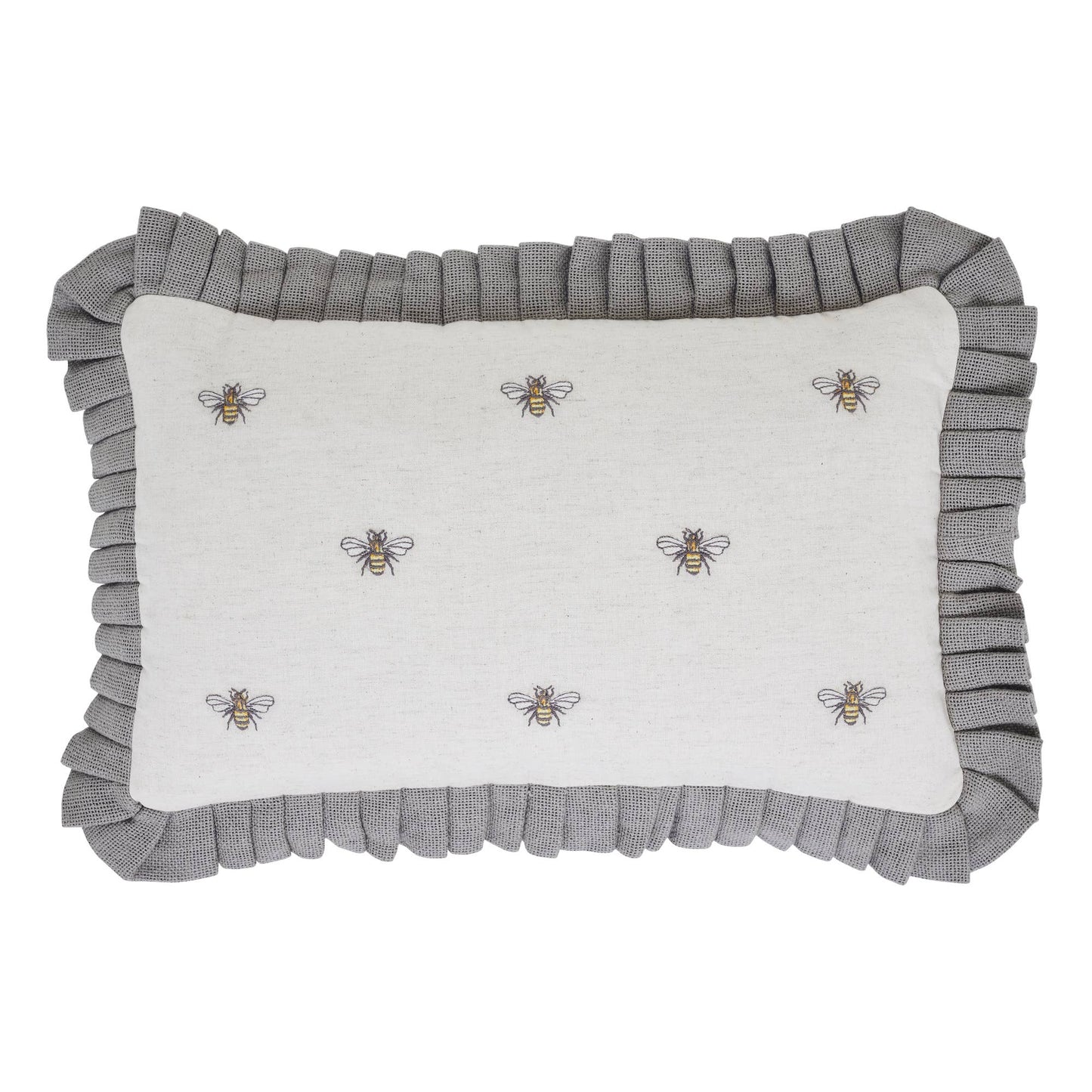VHC Brands - Embroidered Bee Pillow 14x22
