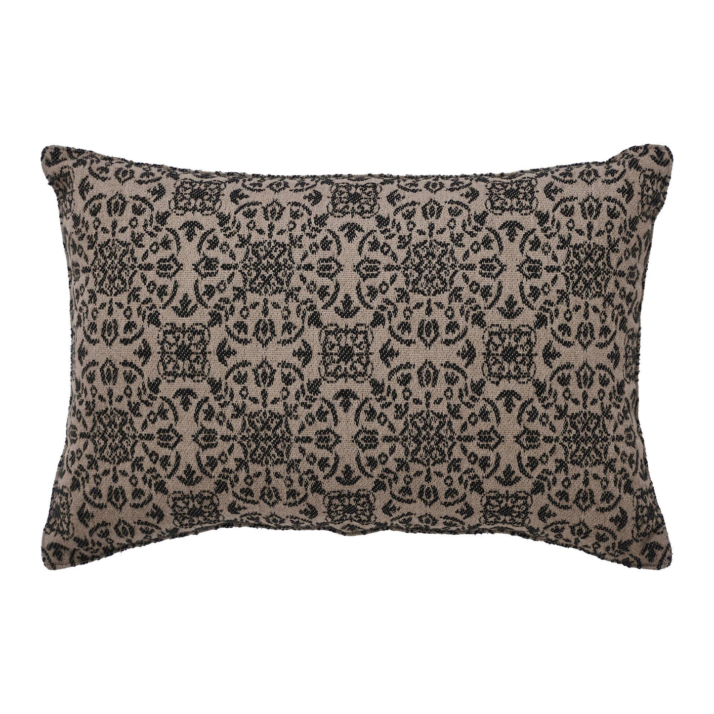 VHC Brands - Custom House Black Tan Jacquard Pillow 9.5x14
