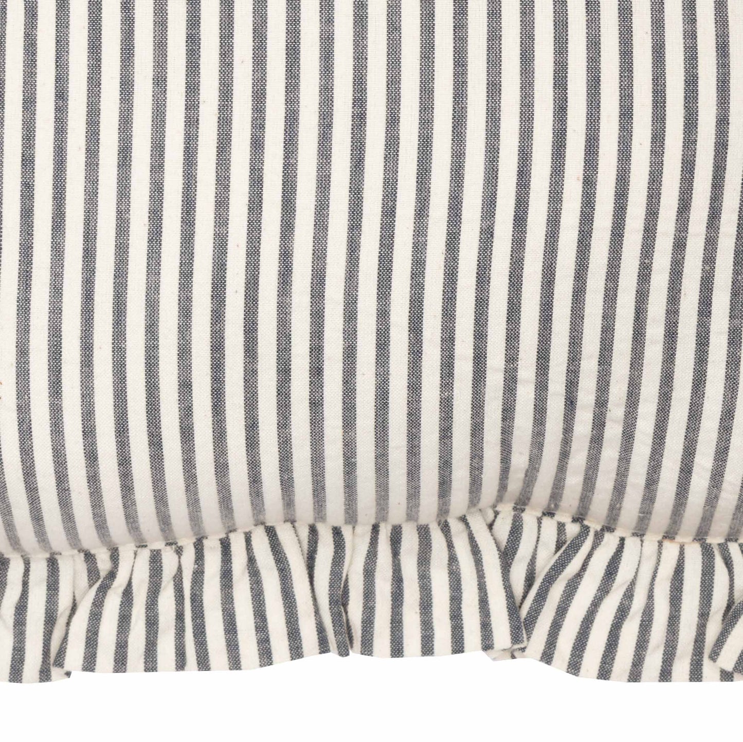 VHC Brands - Farmhouse Ticking Stripe Pillow 12x12 – Blue Seersucker