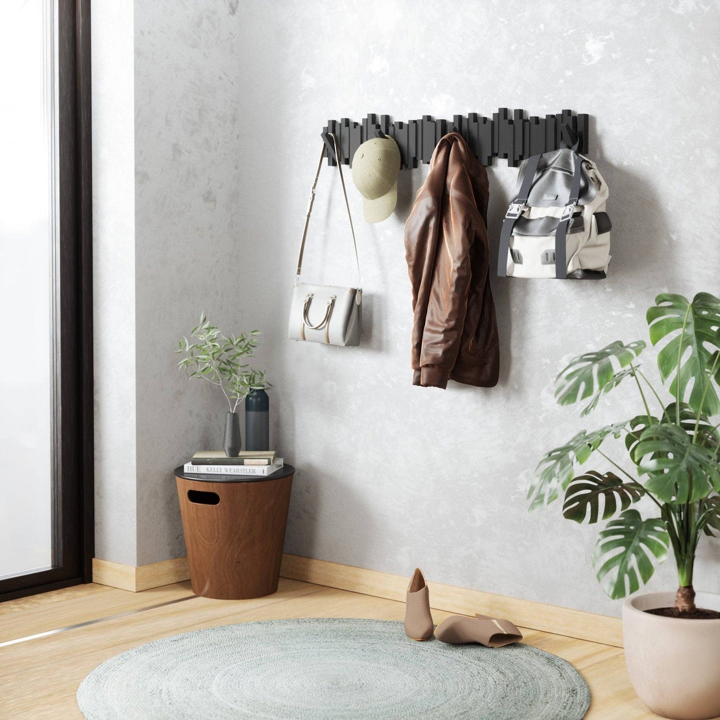 Umbra - Wall Hooks Sticks 5 Hook Coat Rack by Umbra