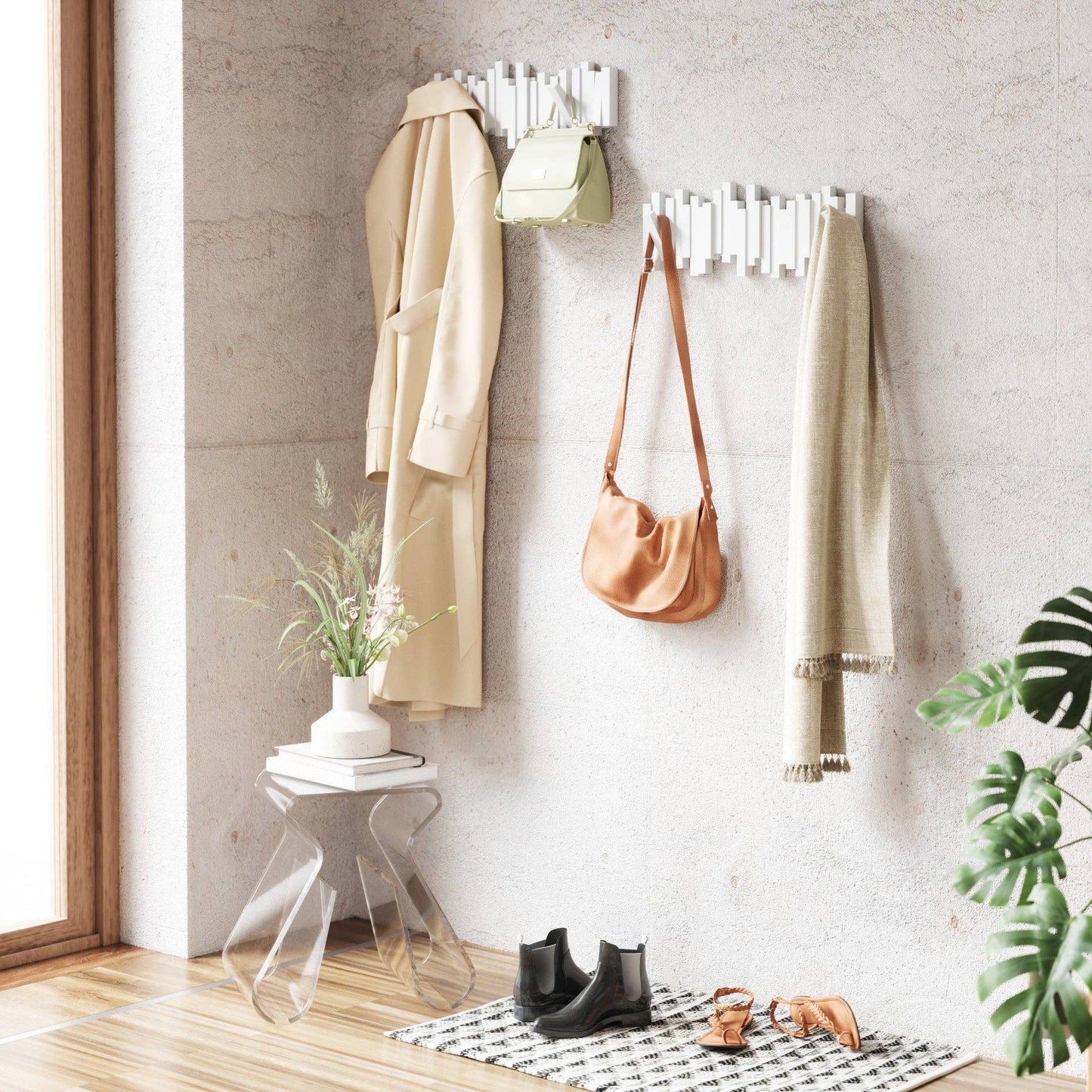 Umbra - Wall Hooks Sticks 5 Hook Coat Rack by Umbra