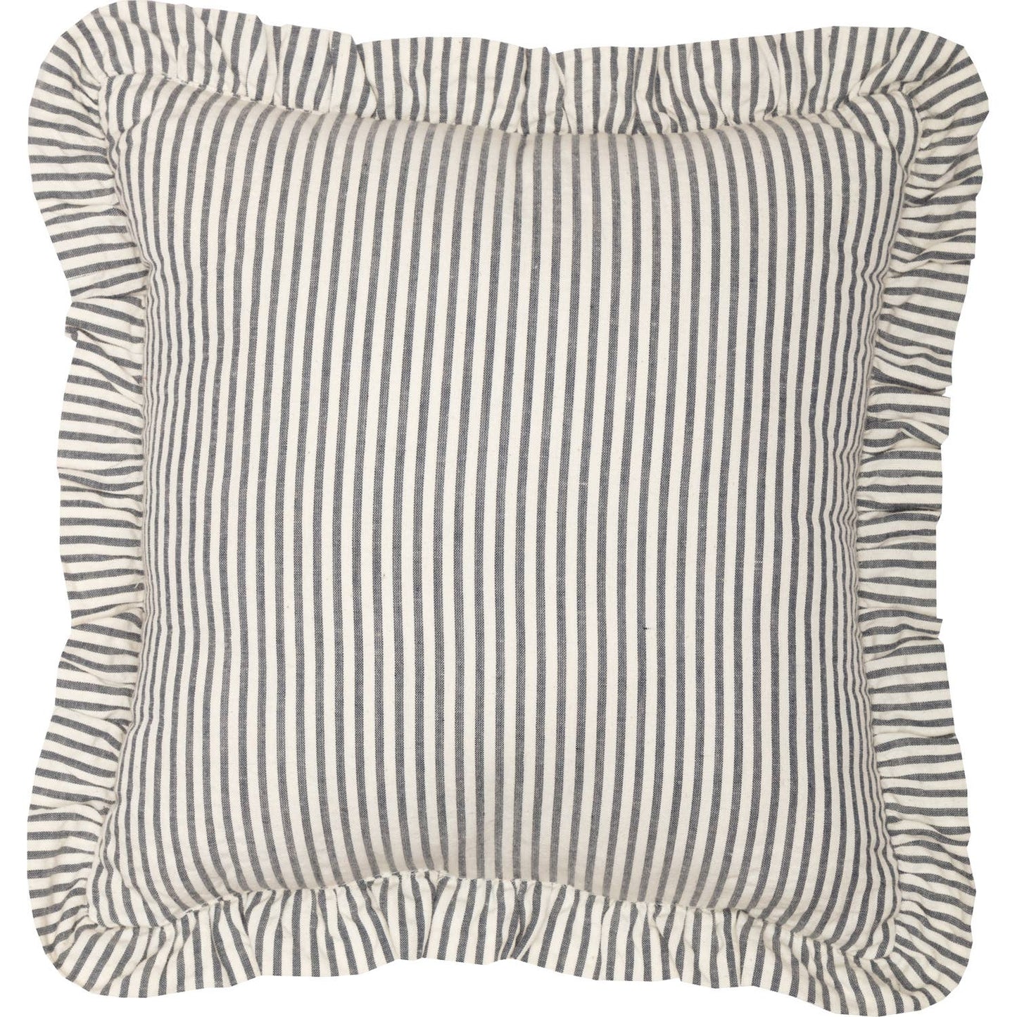 VHC Brands - Farmhouse Ticking Stripe Pillow 12x12 – Blue Seersucker