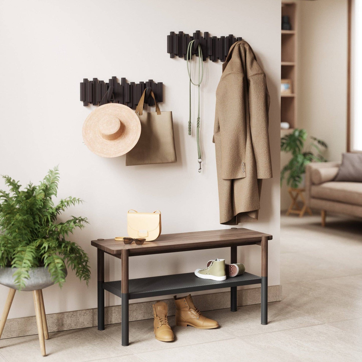 Umbra - Wall Hooks Sticks 5 Hook Coat Rack by Umbra