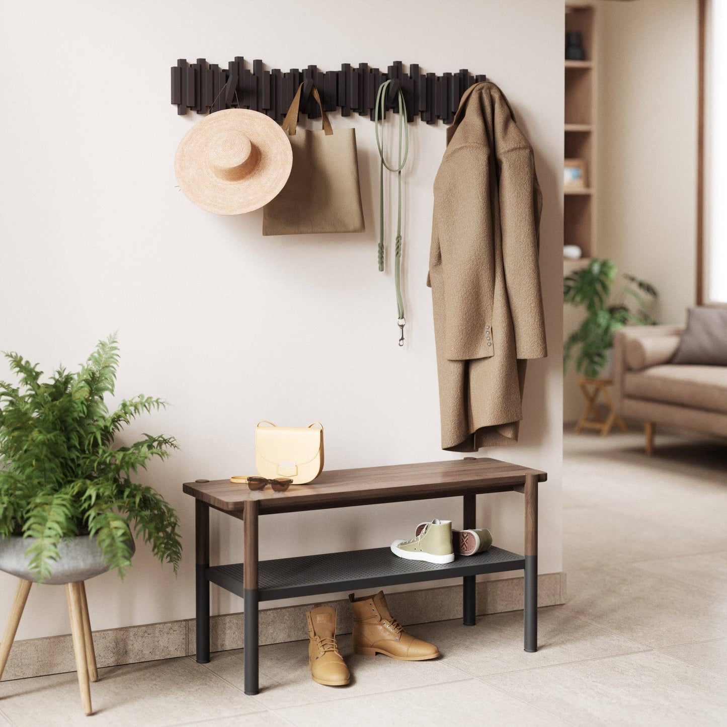Umbra - Wall Hooks Sticks 5 Hook Coat Rack by Umbra