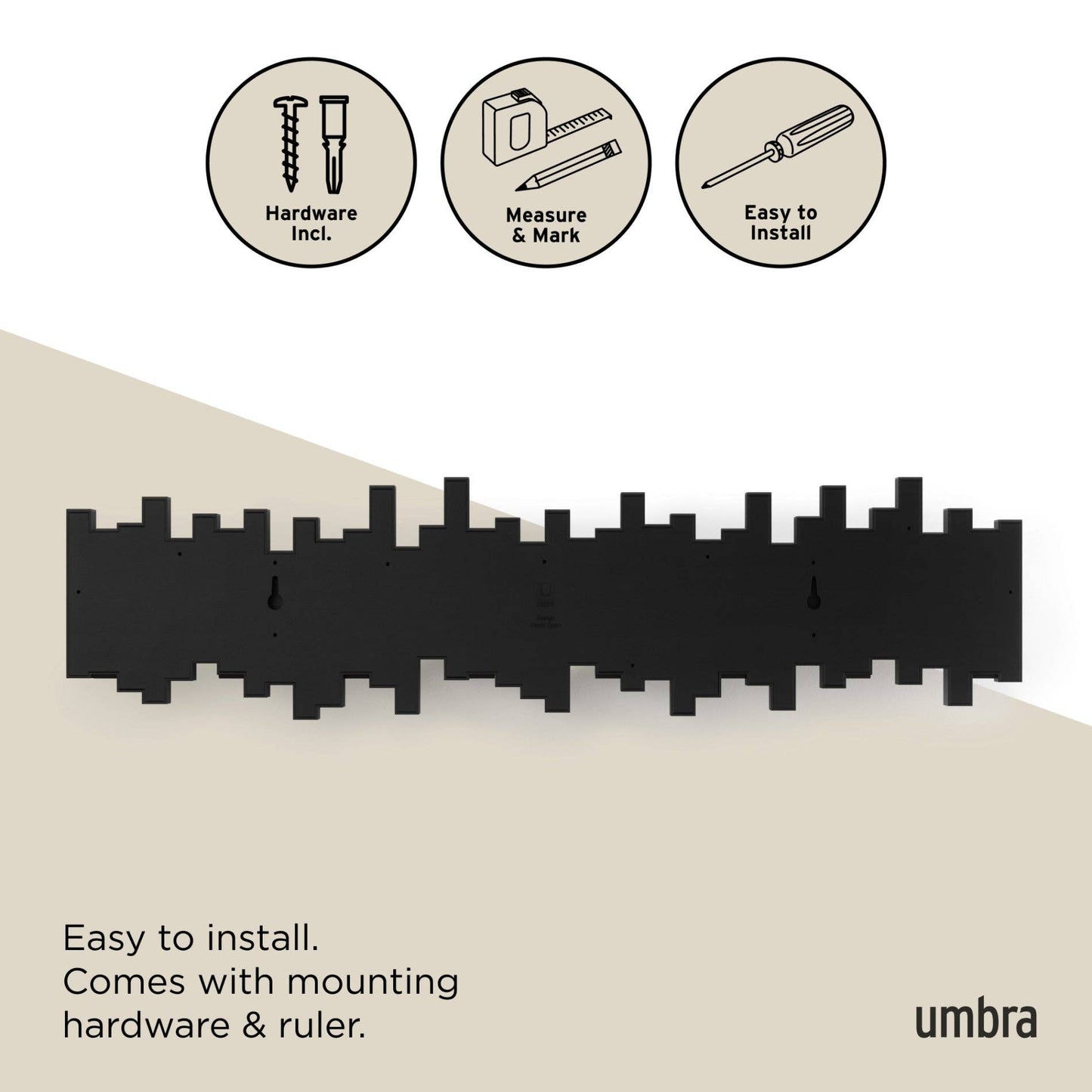 Umbra - Wall Hooks Sticks 8 Hook Coat Rack by Umbra