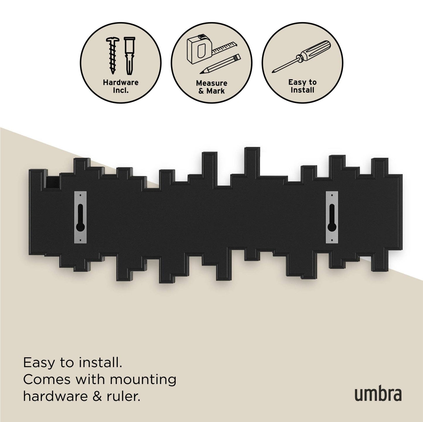 Umbra - Wall Hooks Sticks 5 Hook Coat Rack by Umbra