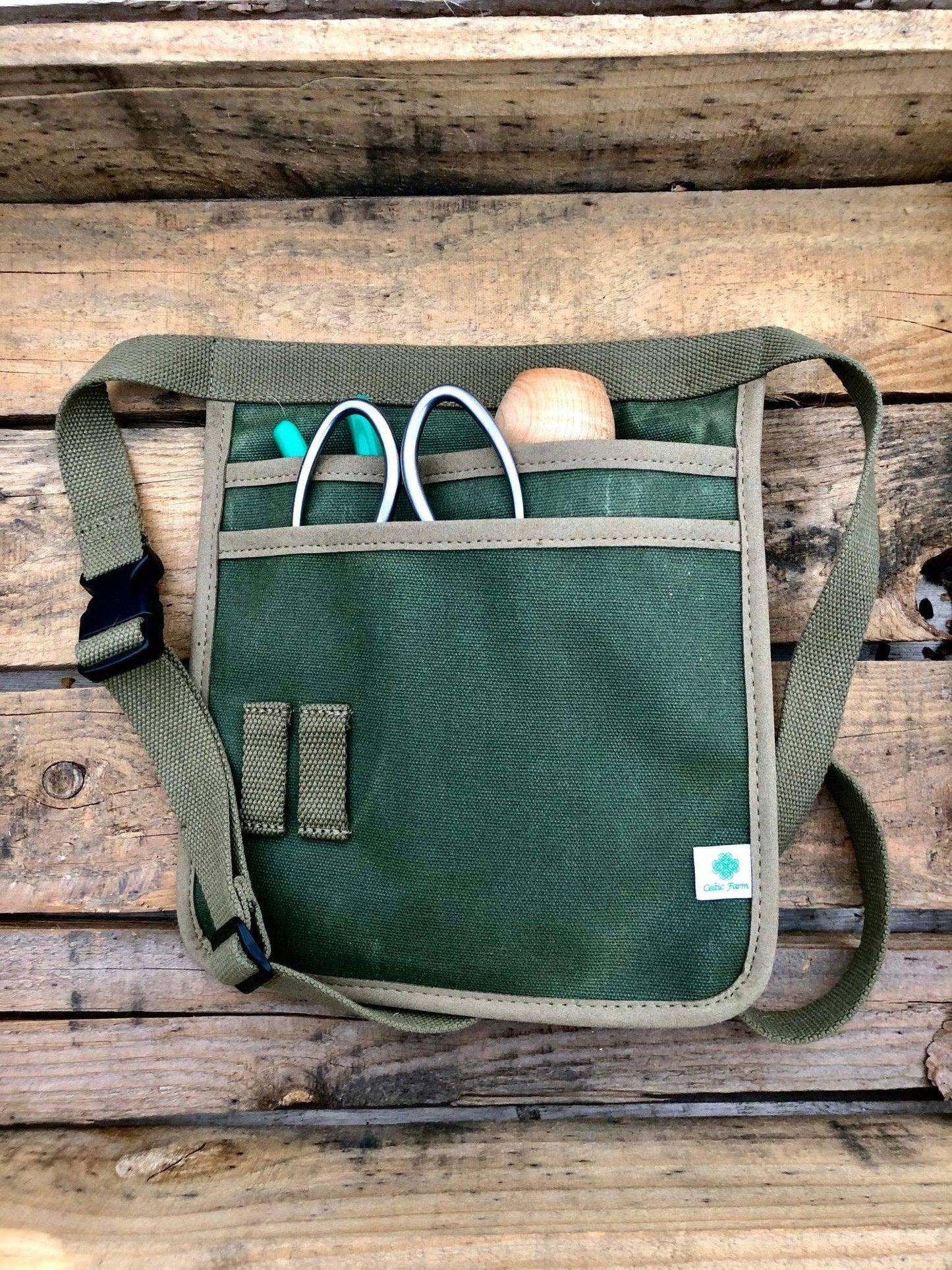 Celtic Farm LLC - Garden Tool Belt - Waxed Canvas for Gardening