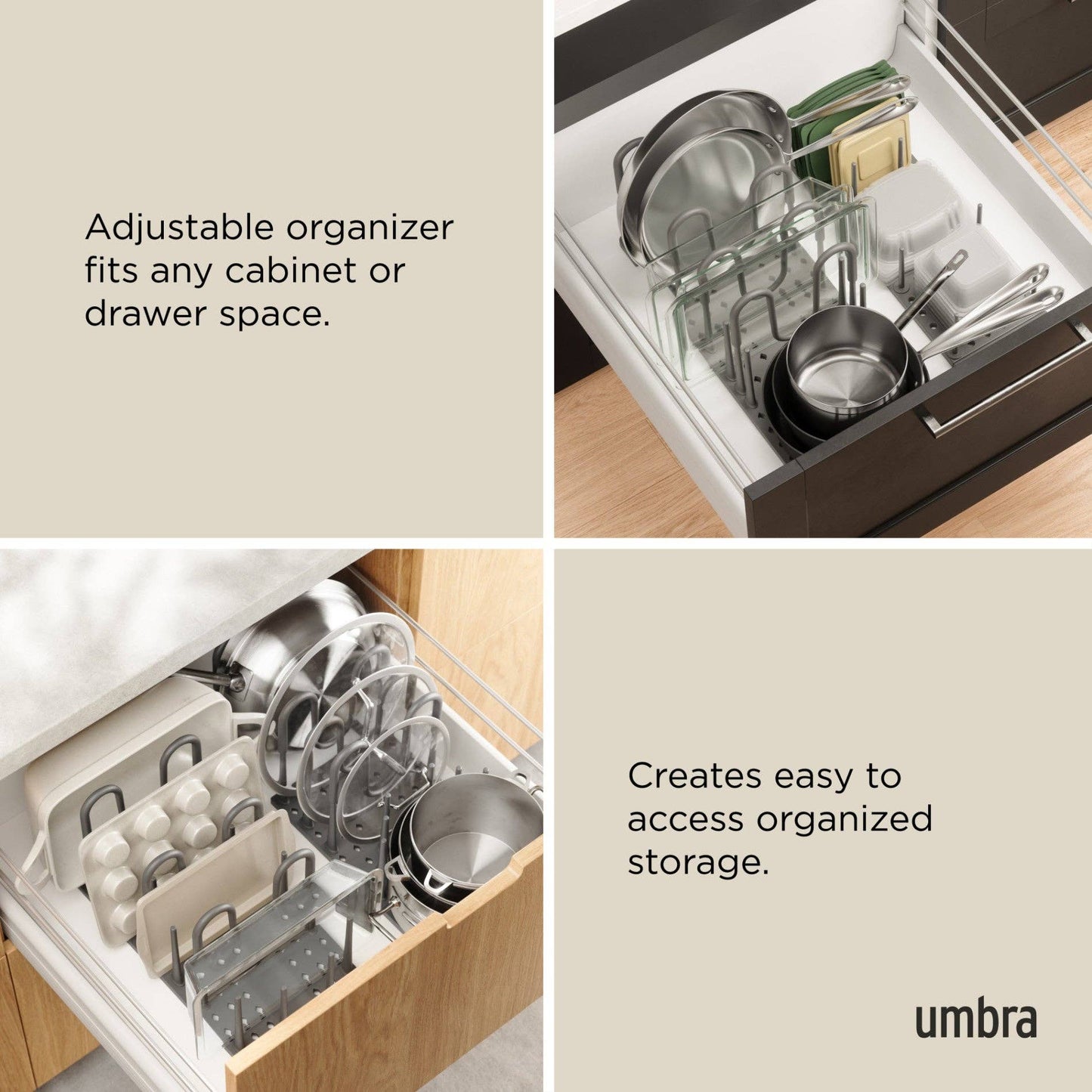 Umbra - Organizer Peggy Cookware Storage Rack for Kitchen