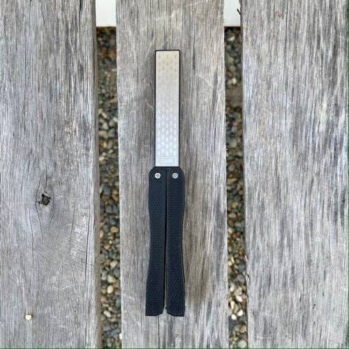 Celtic Farm LLC - Garden Tool Sharpener - Diamond + Carbon Steel Hone Reversible Paddle For Sharpening Pruners, Clippers Mower Blades and Scissors