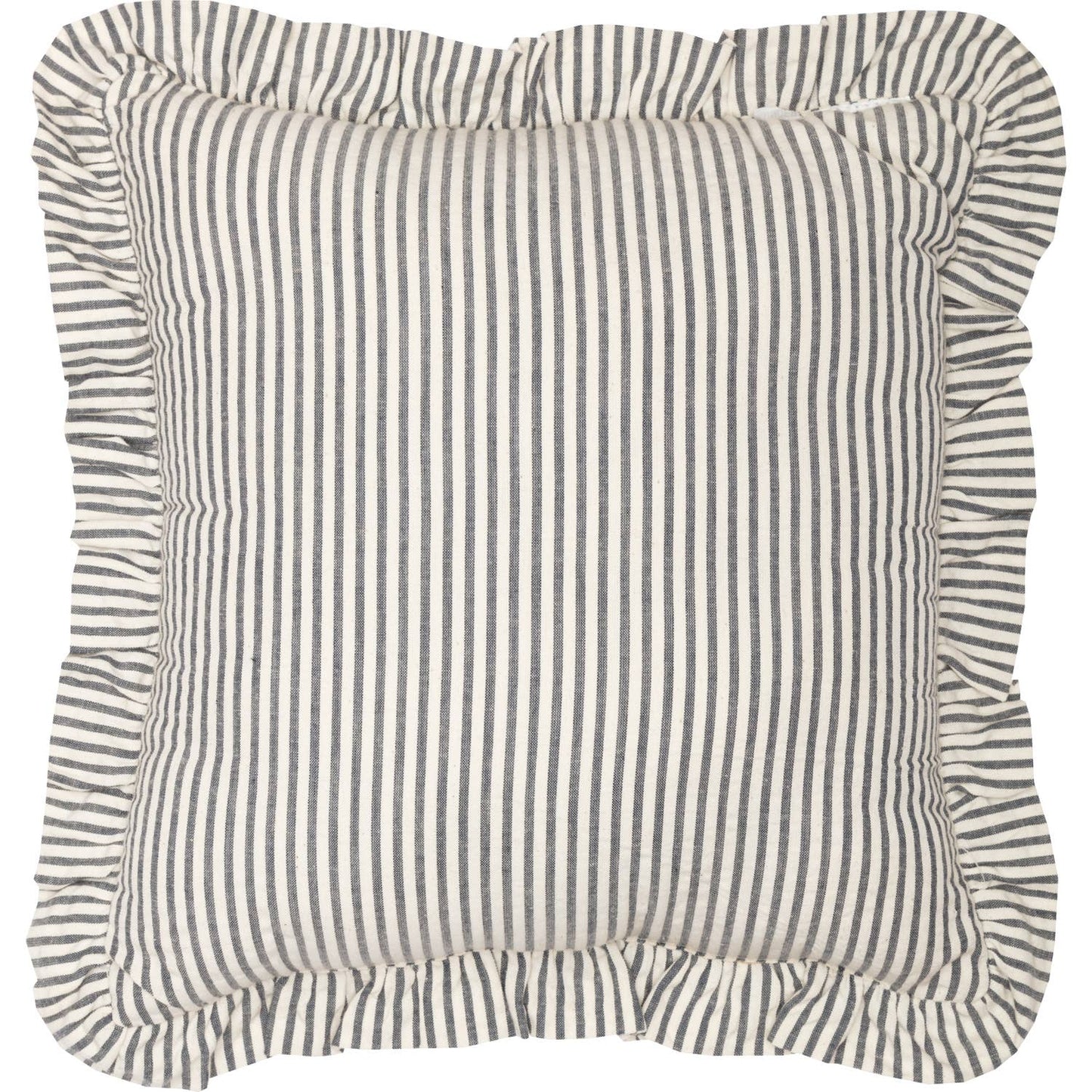 VHC Brands - Farmhouse Ticking Stripe Pillow 12x12 – Blue Seersucker