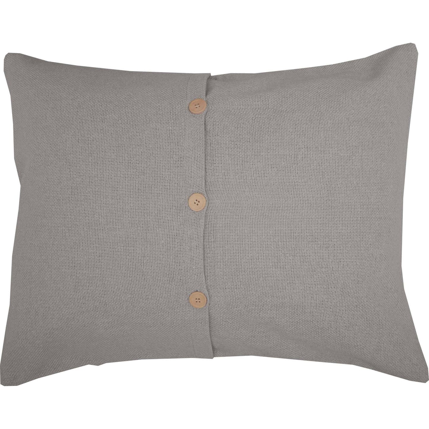 VHC Brands - Burlap Dove Grey Standard Sham 21x27