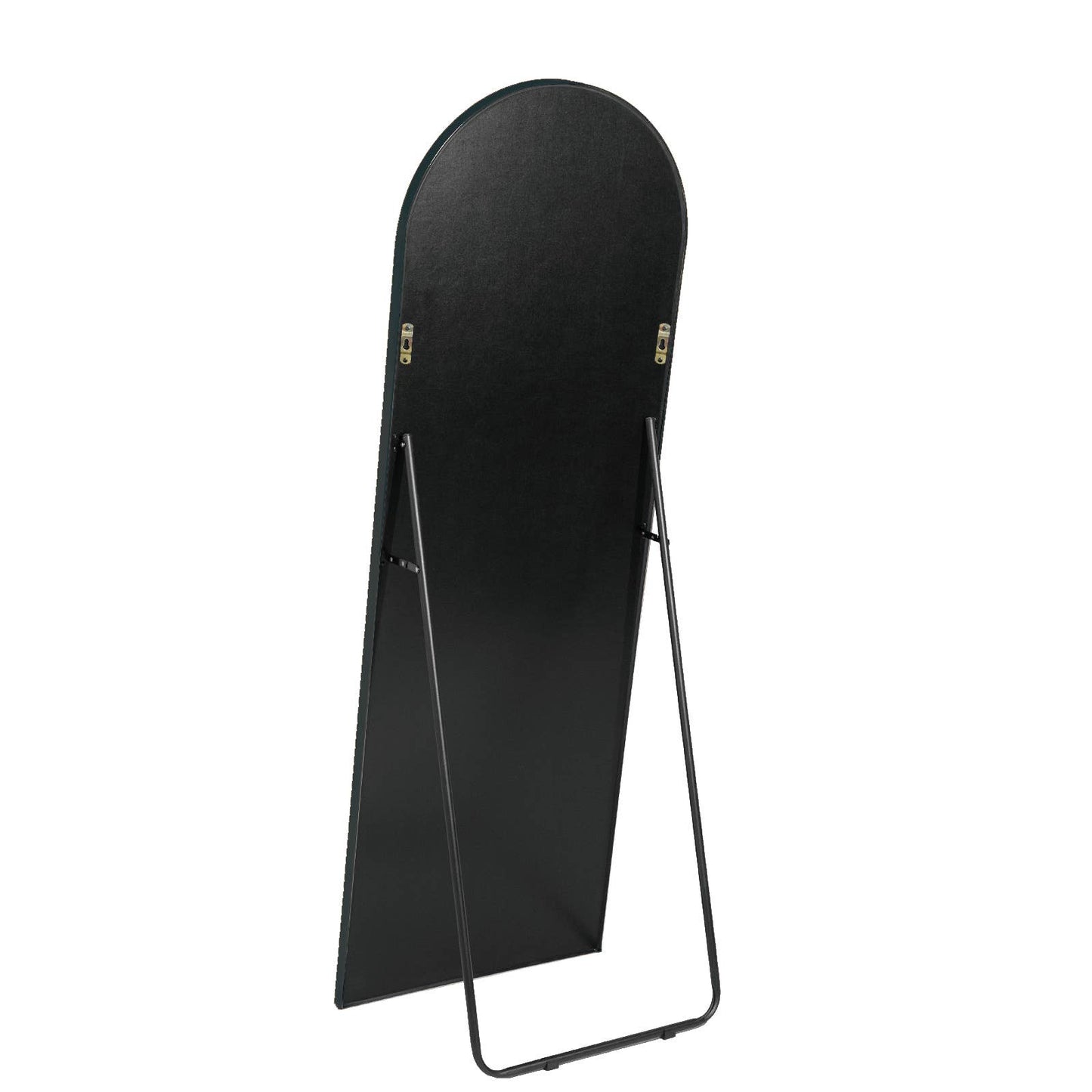 Black 63x20 Inch Metal Arch Stand Full Length Mirror