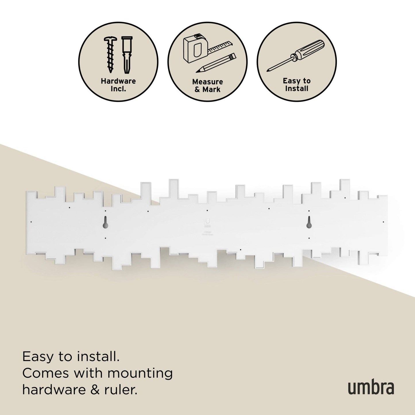 Umbra - Wall Hooks Sticks 8 Hook Coat Rack by Umbra