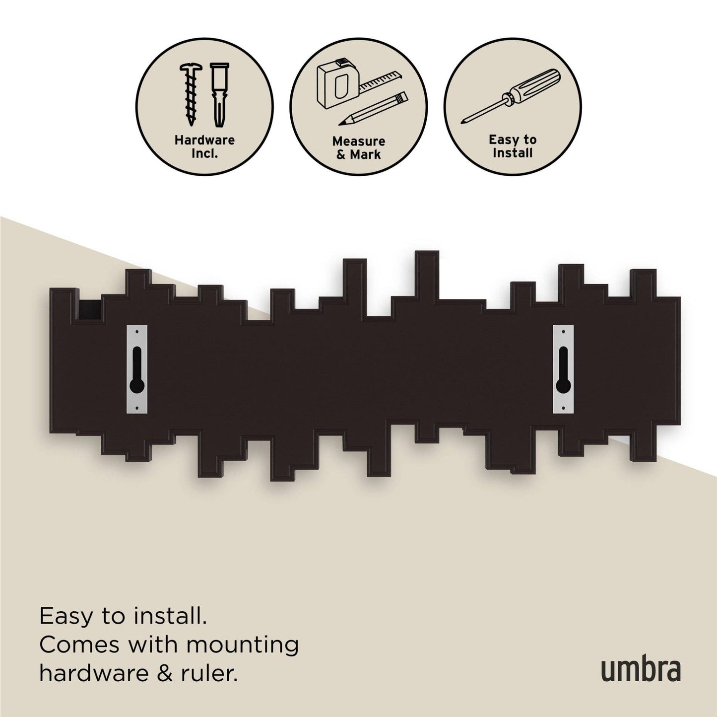 Umbra - Wall Hooks Sticks 5 Hook Coat Rack by Umbra